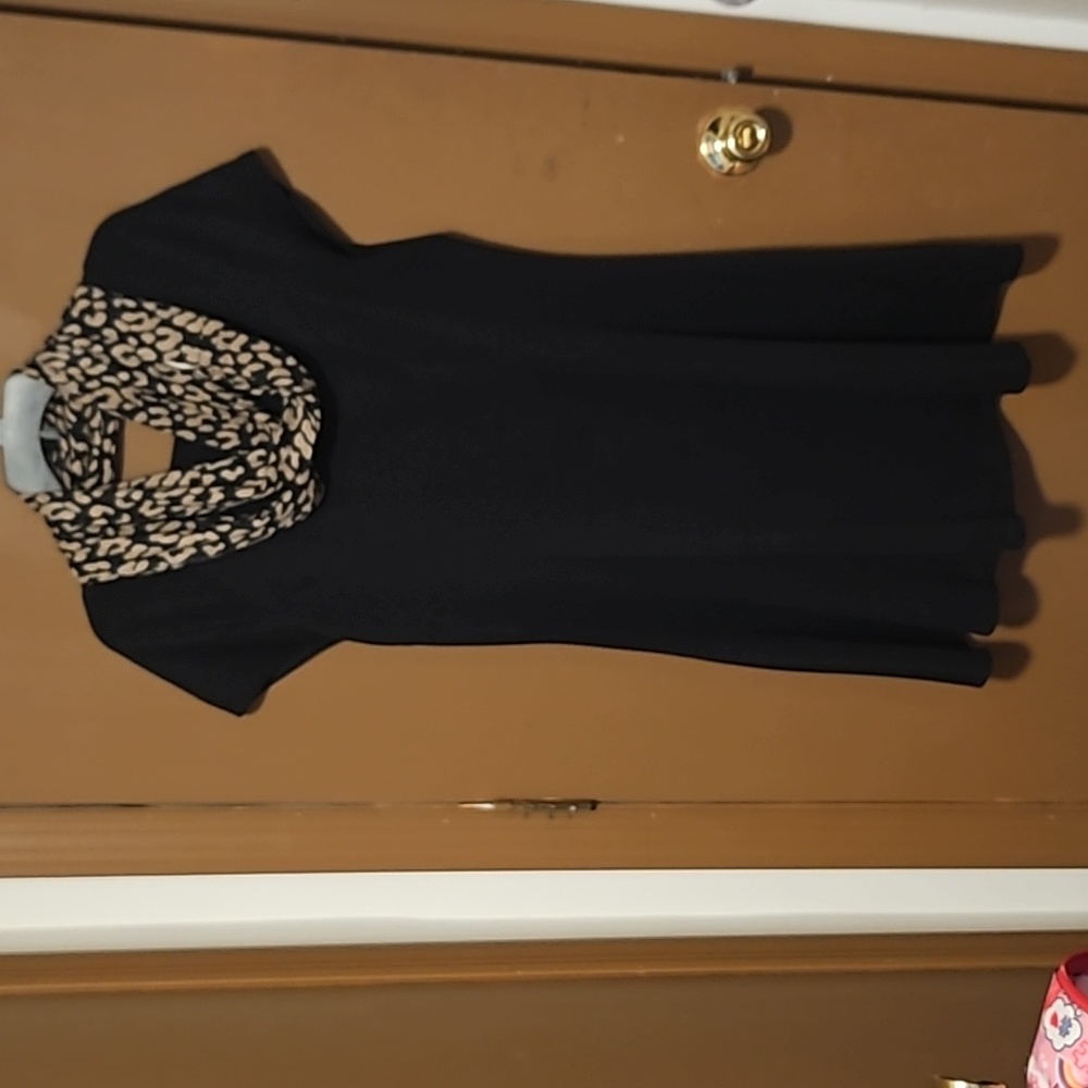 Little black dress by My Michelle size XL cones with a infinity scarf